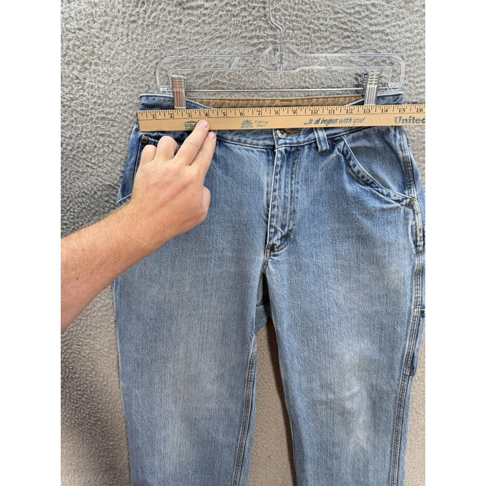 Duluth Trading Co Jeans Mens 30x29 Blue Ballroom Carpenter Relaxed Fit Workwear - Picture 3 of 8
